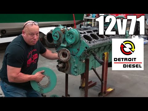 12v71 Detroit Lower Front Cover Removal.    Dampener Is NOT Fun!