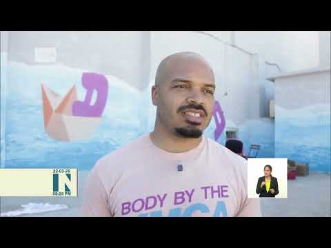 Mural por la hermandad Cuba-EE. UU. en La Habana