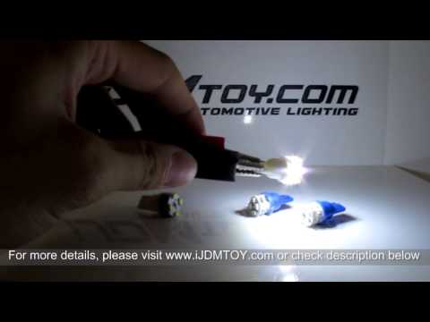12-SMD T10 LED License Plate Light Bulbs for 2008 Honda Civic Si Sedan