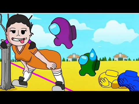 Squid game cartoon animation  | Squid game episode 1| Squid game red light green light |