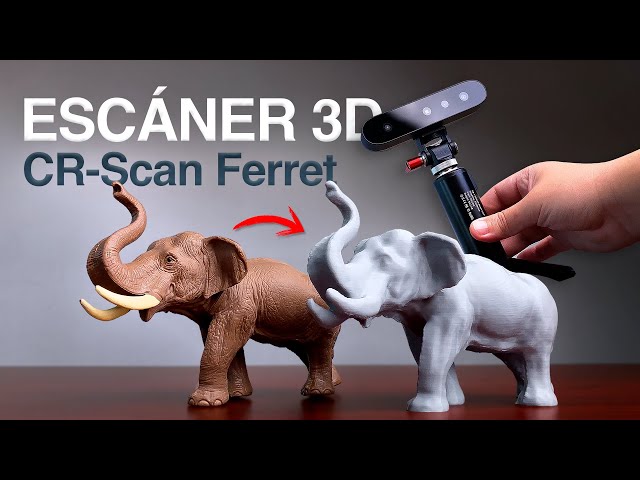 Vídeo relacionado con Creality CR Scan Ferret Pro - Escáner 3D (0,1 mm de precisión, seguimiento antivibración, escáner 3D portátil WiFi6 para iOS/Android Phone PC Win 10/11, escaneo a todo color de 24 bits)