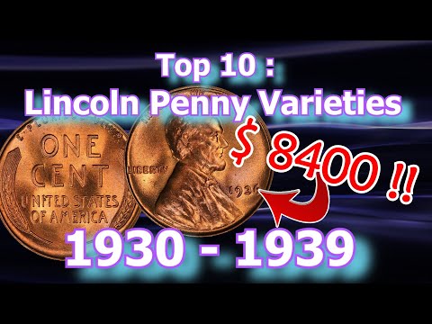 Top 10 Lincoln Penny Varieties from the 1930's Worth Money