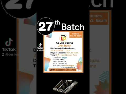 A2 Course by DLG | 27th Batch Info | #shorts