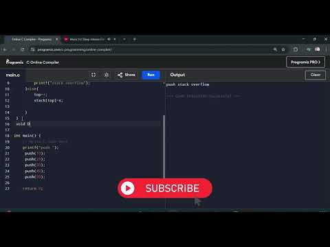 Stack Using Array In C Data Structure Code With Output Beginner Friendly