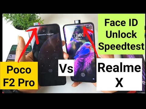 Realme x vs poco f2 pro face id unlock speedtest test