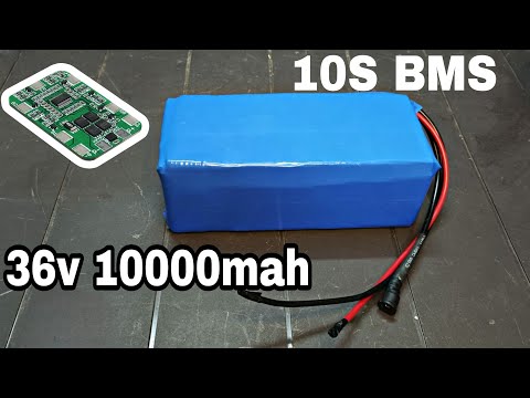 36volt 10000mah lithium ion battery making with 10S BMS Protection