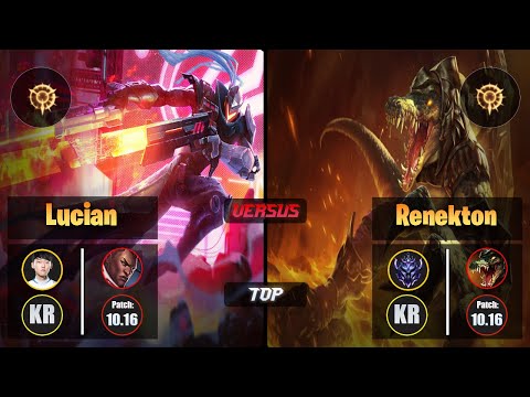 Nuguri LUCIAN (Top) [Press the Attack] VS RENEKTON - Diamond KR Patch 10.16