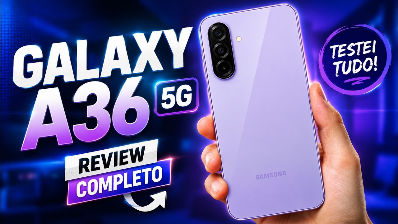 Miniatura da avaliação em vídeo de Smartphone Samsung Galaxy A36 5G 128GB 6GB RAM