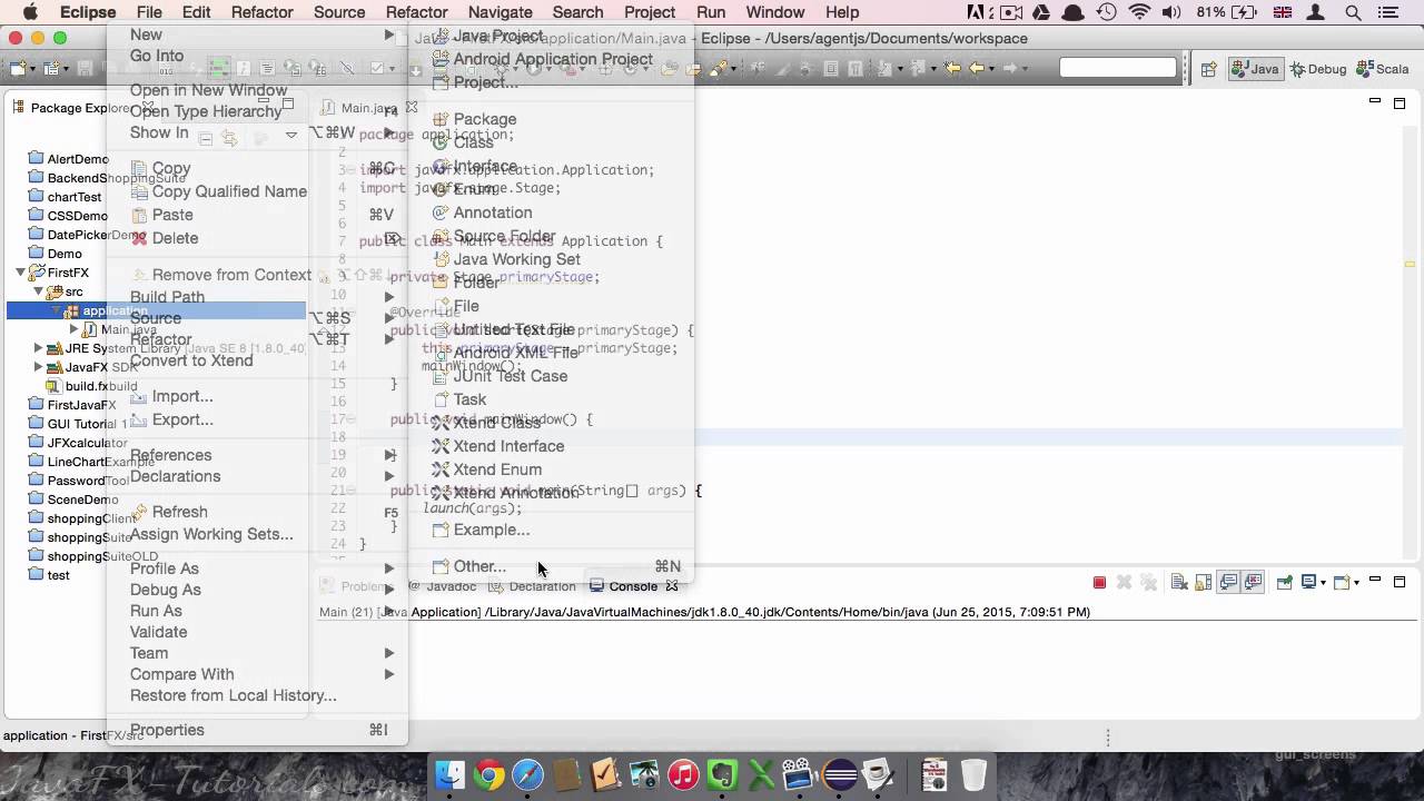 JavaFX Java GUI Tutorial [3] - The Main Class - ENGLISH