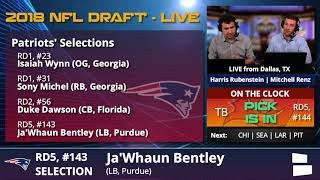 New England Patriots Select LB Ja'Whaun Bentley With Pick #143 In 5th Round Of 2018 NFL Draft