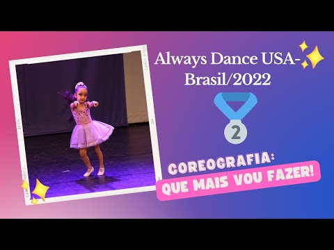 ALWAYS DANCE USA_BRASIL/ 2022 I 2º LUGAR – SOLO JAZZ-BABY-LARA GI Espaço de Dança Daniela Guimarães