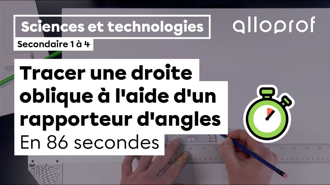 Tracer une droite oblique à l’aide d’un rapporteur d’angles