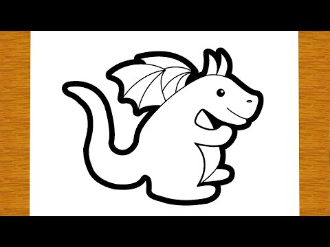 COMMENT DESSINER UN DRAGON MIGNON | Dessins faciles