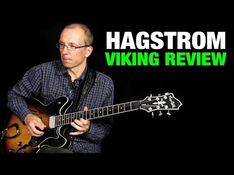 Hagstrom VIK-TSB Viking Semi-Hollow Body Canadian Hard Maple Neck 6-String Electric Guitar image 5