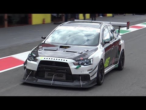 Mitsubishi Lancer EVO X Time Attack MONSTER OnBoard @ Mugello! - SCREAMING Turbo Sounds!