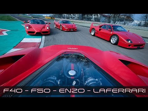 FERRARI LaFerrari vs F40 vs F50 vs Enzo | SOUND ACCELERATIONS