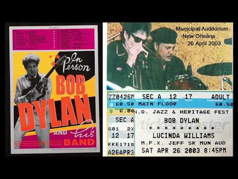 Bob Dylan 2003 US Spring Tour - Municipal Auditorium New Orleans LA USA 26 April 2003