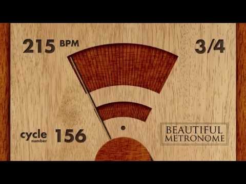 215 BPM 3/4 Wood Metronome HD