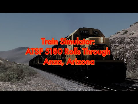 4K Train Simulator: ATSF 5180 Rolls Through Anza, Arizona