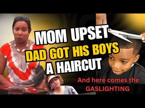 Ex not too happy about the boys getting a haircut!