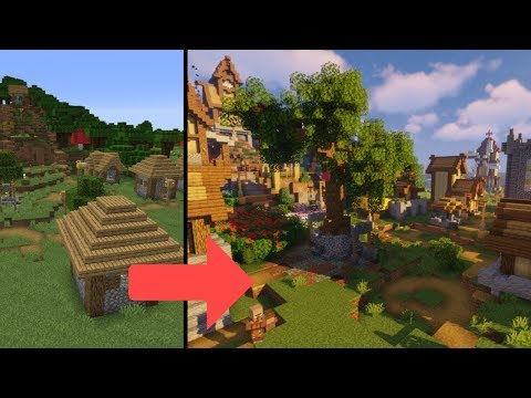 Transforming a 1.14 Plains Village | Minecraft Farm Build Timelapse