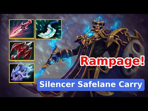Silencer Safelane Carry Rampage | Dota 2 New Meta Highlights 7.29