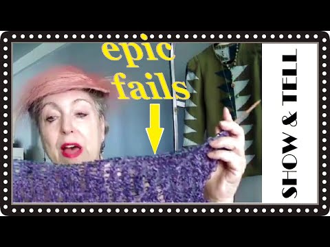 Vintage knitting epic failures (pull the plug) + pom poms