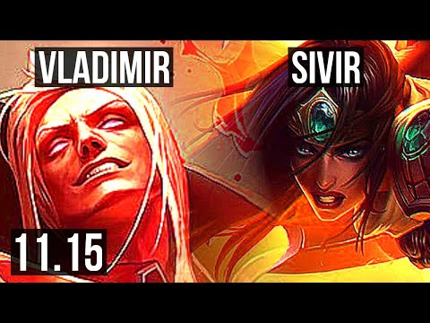 VLADIMIR & Blitzcrank vs SIVIR & Vel'Koz (ADC) | 8/0/7, 70% winrate | EUW Diamond | v11.15