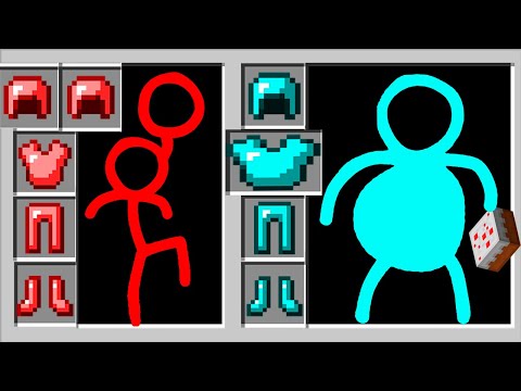 Stickman vs Minecraft Cartoon DOUBLE HEAD vs FAT STICKMAN / Animation vs Minecraft Stick Man Fight
