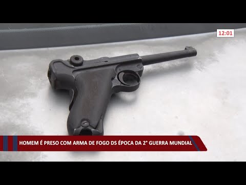 Homem é preso com arma de fogo da época da Segunda Guerra Mundial 23 02 2021