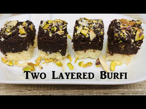 Two Layered Burfi | Burfi recipe with Paneer | Two Layer Chocolate Burfi | Diwali Sweet Recipes