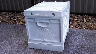 Plastic beehive close up review of NUPLAS food grade bee hive