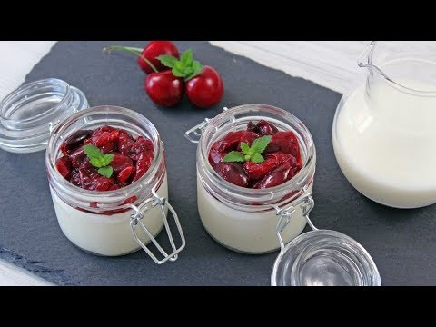 Creamy Yogurt & Cherry Panna Cotta Recipe | How Tasty Channel