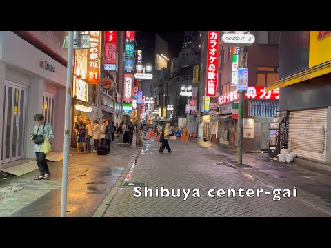 Late Night Walk in Shibuya Tokyo. 2 of 2 1:05 am~ 4K
