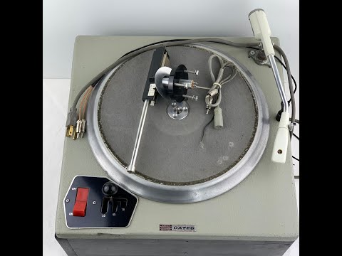 60s GATES CB-77 12” Broadcast Record Player Turntable w/Two Tone Arms image 26