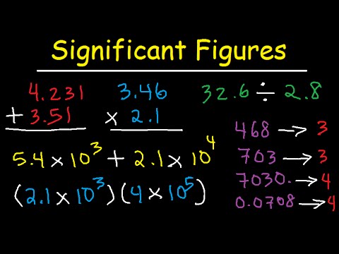 Significant Figures - Addition Subtraction Multiplication Division & Scientific Notation Sig Figs Video