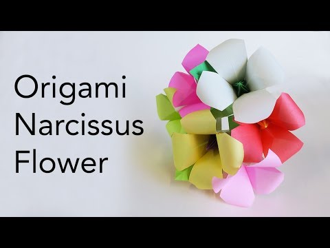Easy Origami Narcissus Daffodil Flower Tutorial