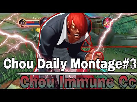 Chou Daily Montage #3 Mlbb Blitzy Chou One Hit Damage || Chou Immune to Cc