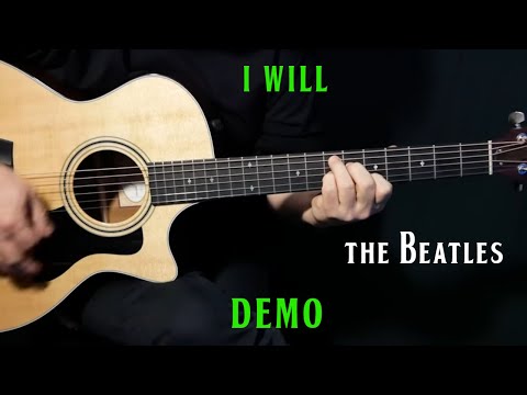 how to play "I Will" on guitar by The Beatles Paul McCartney | acoustic  guitar lesson tutorial