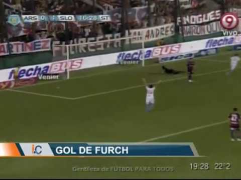 Gol de Julio Furch. Arsenal 1 San Lorenzo 1. Torneo Final 2013 (Infobae.com)