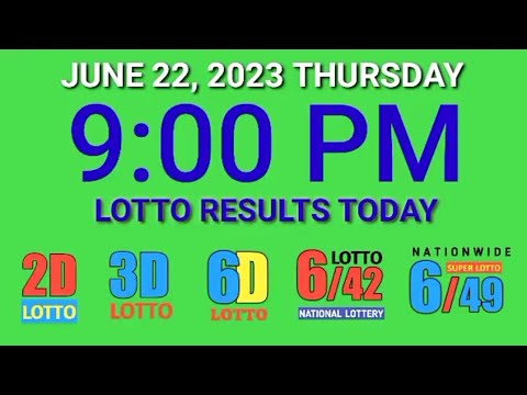 9pm Lotto Result Today PCSO June 22, 2023 Thursday ez2 swertres 2d 3d 6d 6/42 6/49
