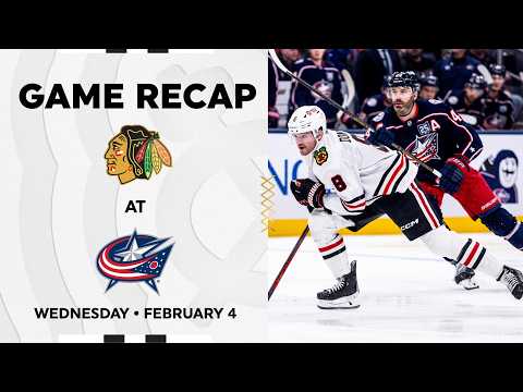 Blackhawks at Blue Jackets Game Highlights | 2.4.26