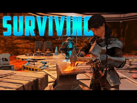 SOLO Surviving In My Unraidable Lava Location - ARK