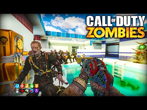 This Swimming Pool CoD Zombies Map is HARD... (Black Ops 3)