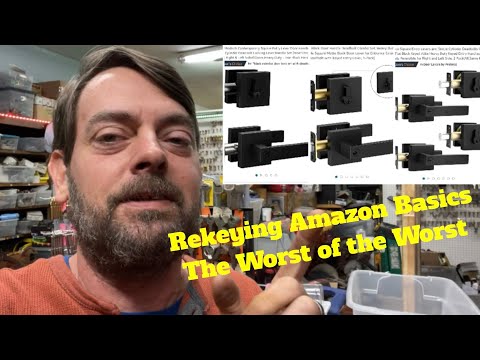 how to rekey Amazon Basics Lever Handle & Deadbolt