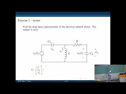Example: State space model of an electric circuit