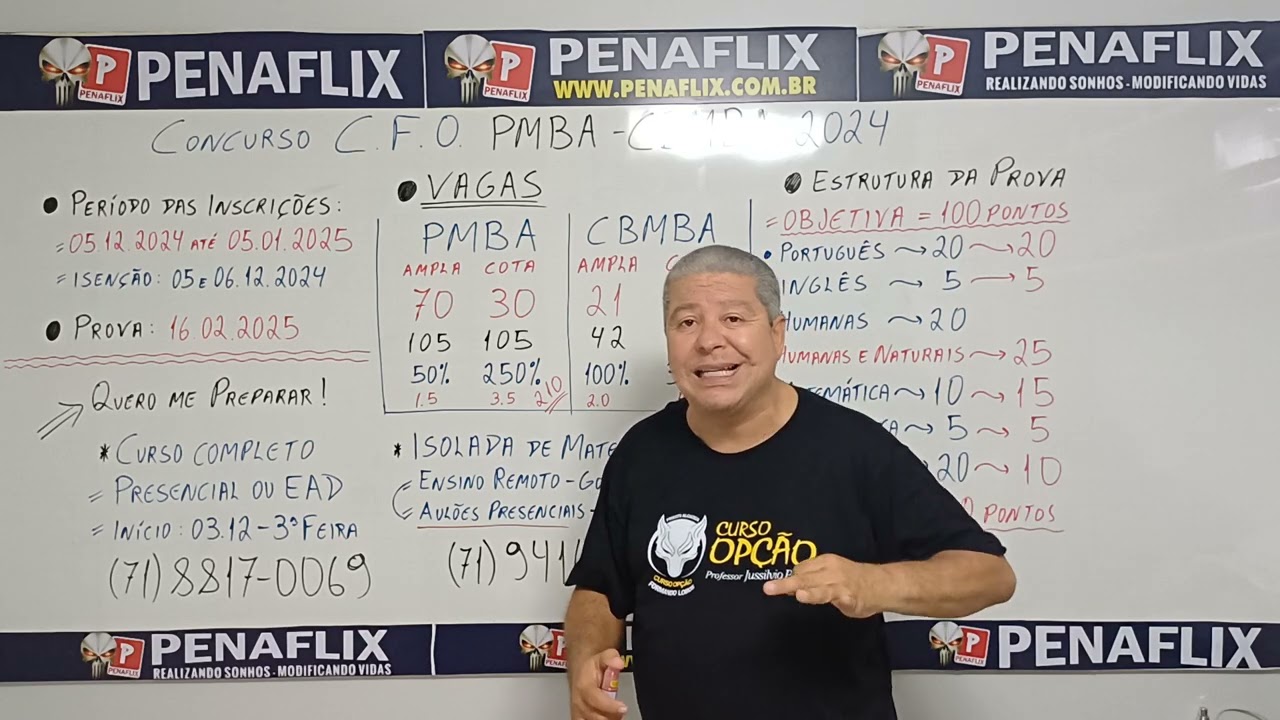 Concursos CFO PM/CBM-BA 2024 -  EDITAL PUBLICADO - Entenda sobre as VAGAS e a ESTRUTURA DA PROVA.