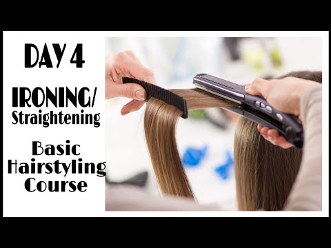 DAY 4 | IRONING | BASIC HAIRSTYLING COURSE | Straightening | Pressing