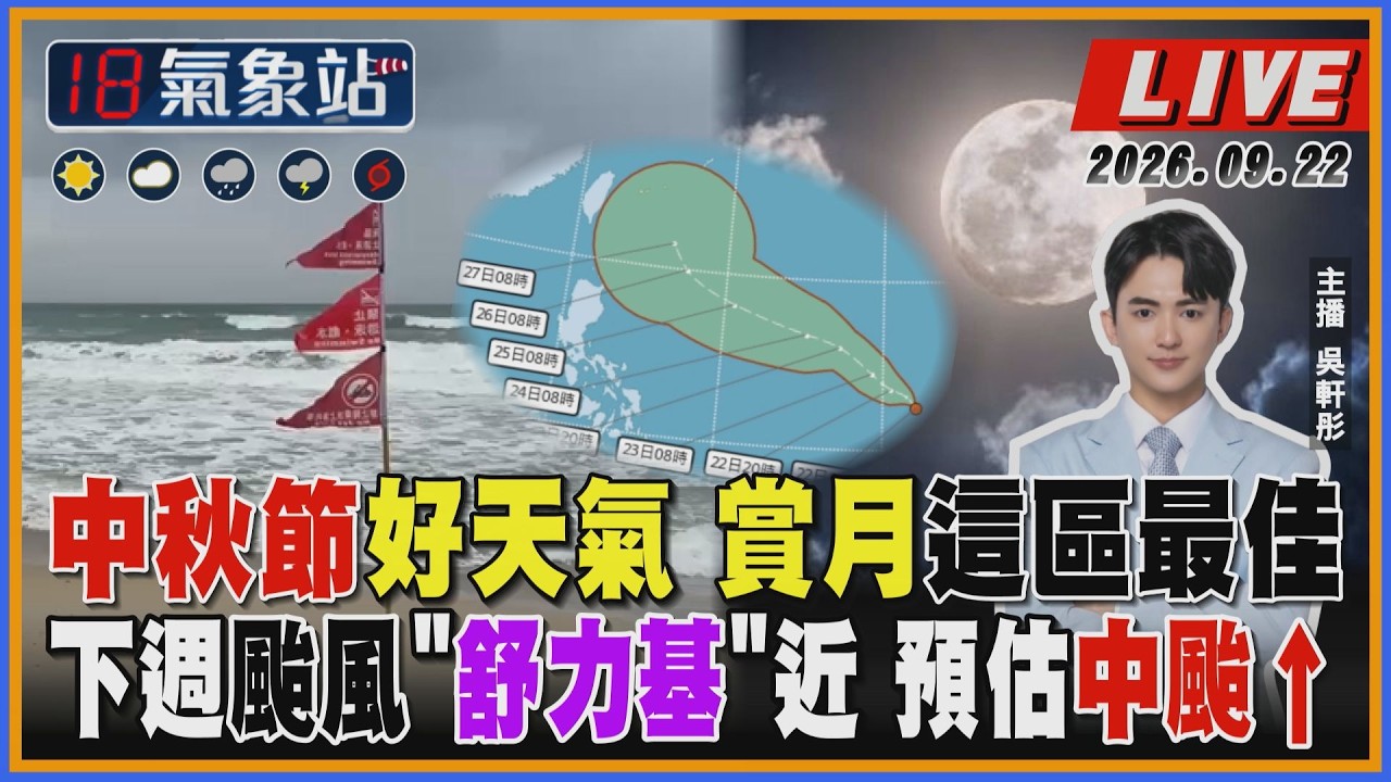 【TVBS18氣象站】中秋節好天氣 賞月這區最佳 下週颱風"舒力基"近 預估中颱↑ │ TVBS新聞網