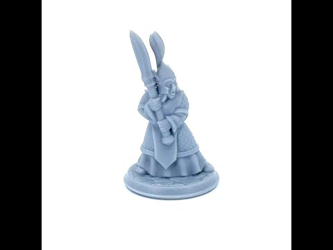 Elf warrior with spear 3d printed resin miniature